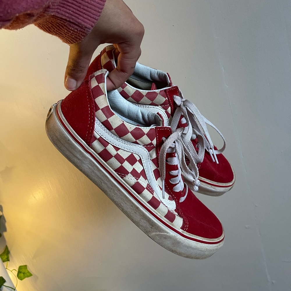 Red Checkered Vans